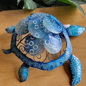 HOBBY LOBBY Metal & Shell Turtle Wall Art. Nwt*